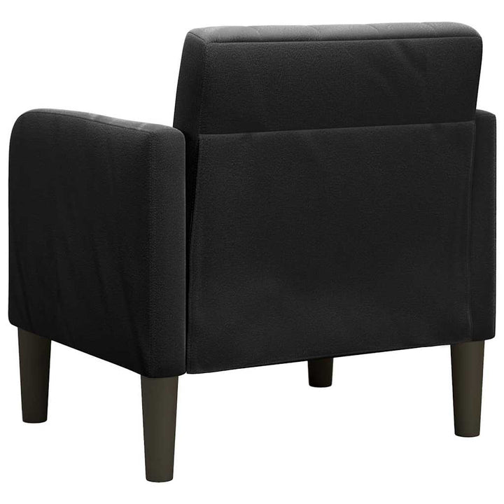sofastol med armlæn 54 cm fløjl sort