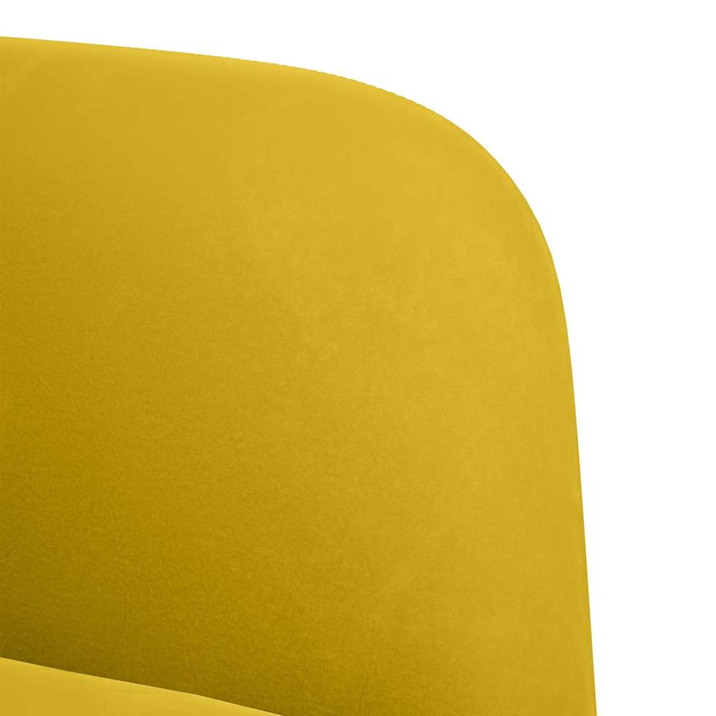 sofastol med armlæn 54 cm fløjl gul