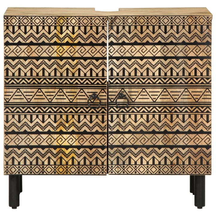underskab til vask 62x33x58 cm massivt mangotræ sort