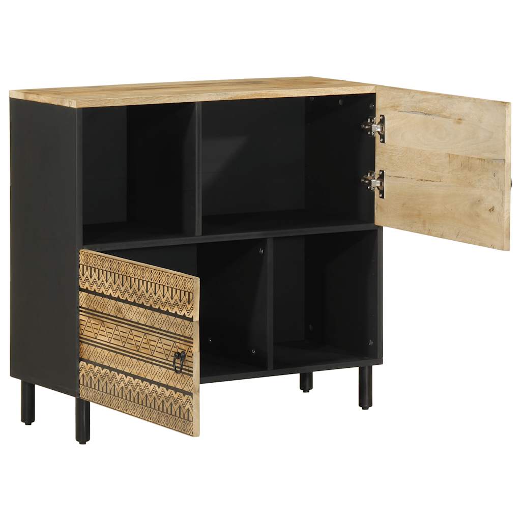skænk 80x33,5x75 cm massivt ru mangotræ