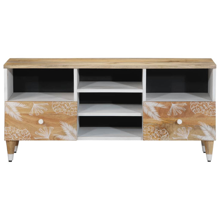 tv-bord 100x33,5x46 cm massivt mangotræ