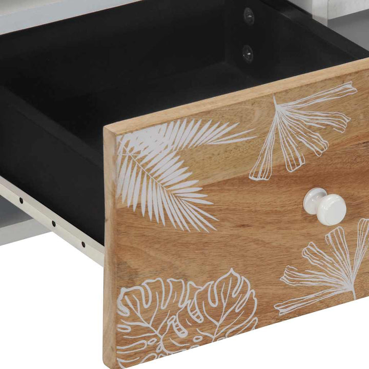 tv-bord 100x33,5x46 cm massivt mangotræ
