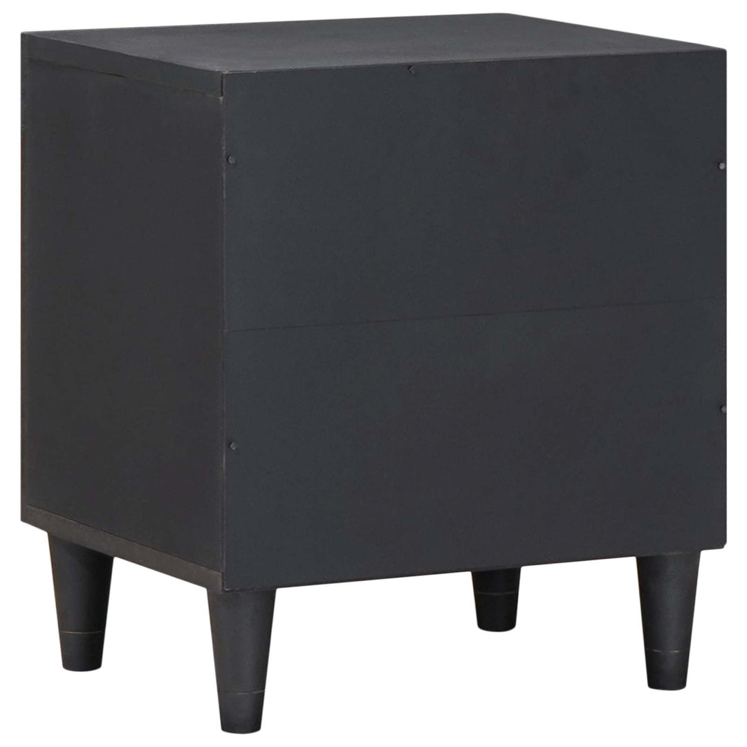 Sengebord med Dør 2 pcs Sort 40 x 33 x 46 cm Massivt mangotræ