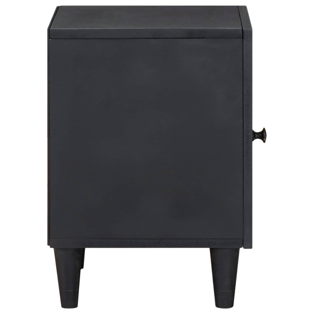 Sengebord med Dør 2 pcs Sort 40 x 33 x 46 cm Massivt mangotræ