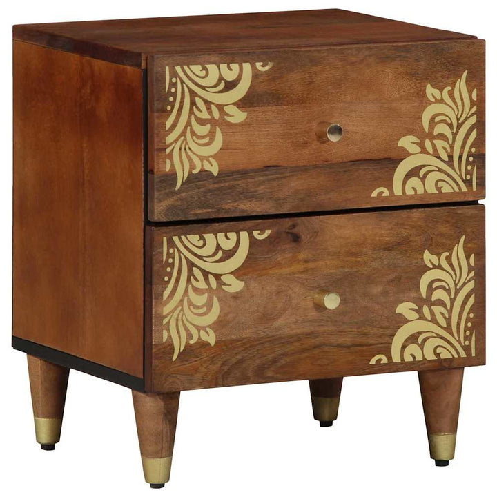 Natskab 2 pcs Honningbrun 40 x 33 x 46 cm Massivt mangotræ