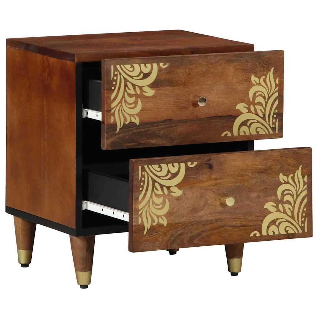 Natskab 2 pcs Honningbrun 40 x 33 x 46 cm Massivt mangotræ
