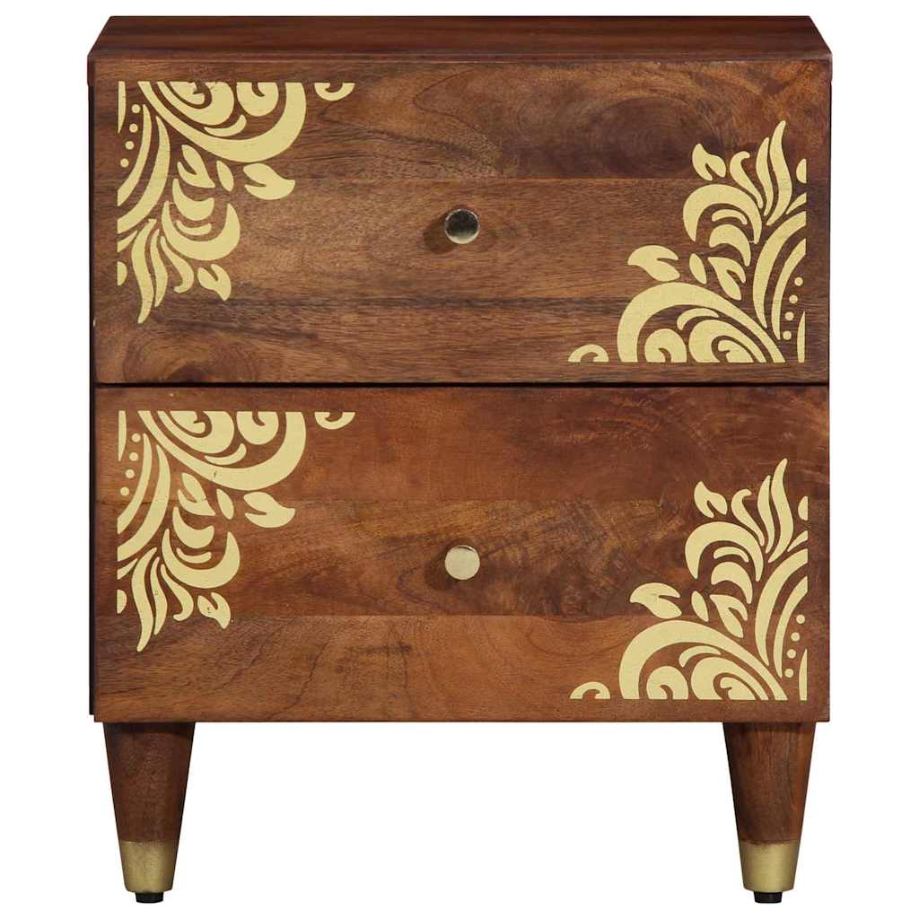 Natskab 2 pcs Honningbrun 40 x 33 x 46 cm Massivt mangotræ