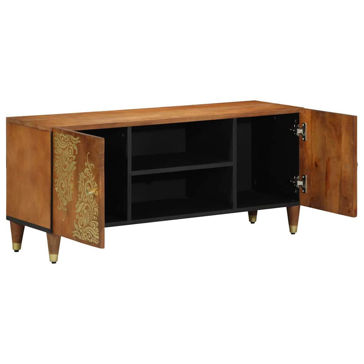 TV-skab Honningbrun 105 x 33 x 46 cm Massivt mangotræ