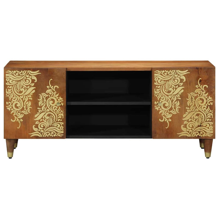 TV-skab Honningbrun 105 x 33 x 46 cm Massivt mangotræ