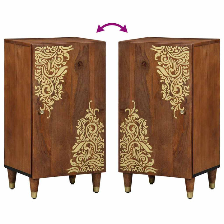 Sideboard med hylde Brun 40 x 33 x 75 cm Massivt mangotræ