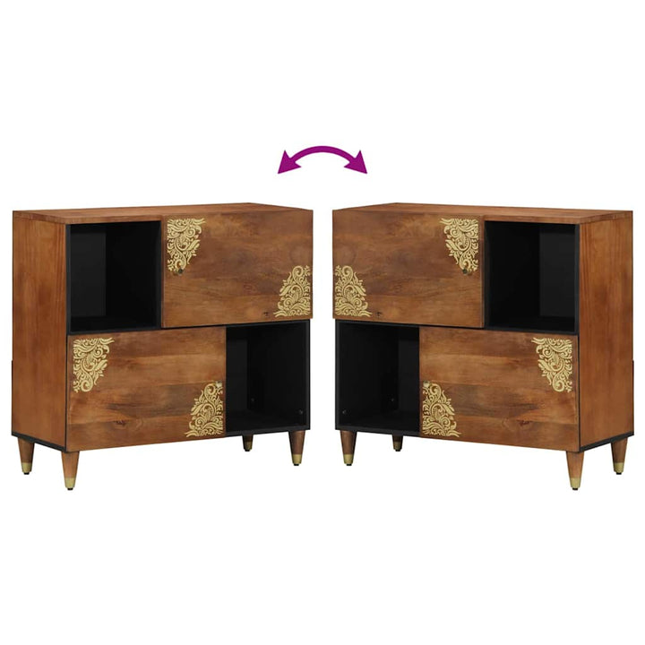 Sideboard Brun 80 x 33 x 75 cm Massivt mangotræ