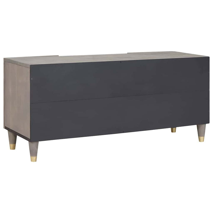 TV-skab med hylde med dør Grå 105 x 33 x 46 cm Massivt mangotræ