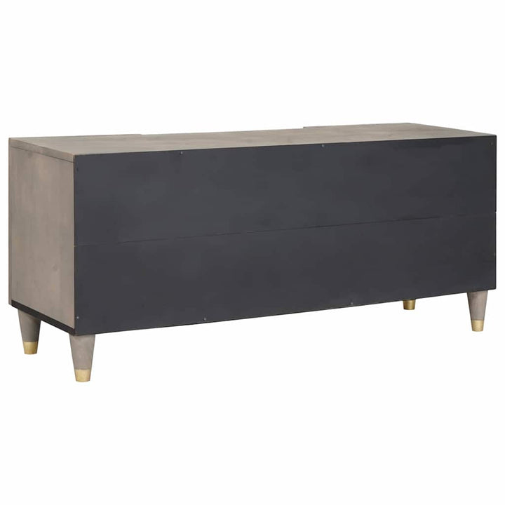 TV-skab med skuffe Grå 105 x 33 x 46 cm Massivt mangotræ