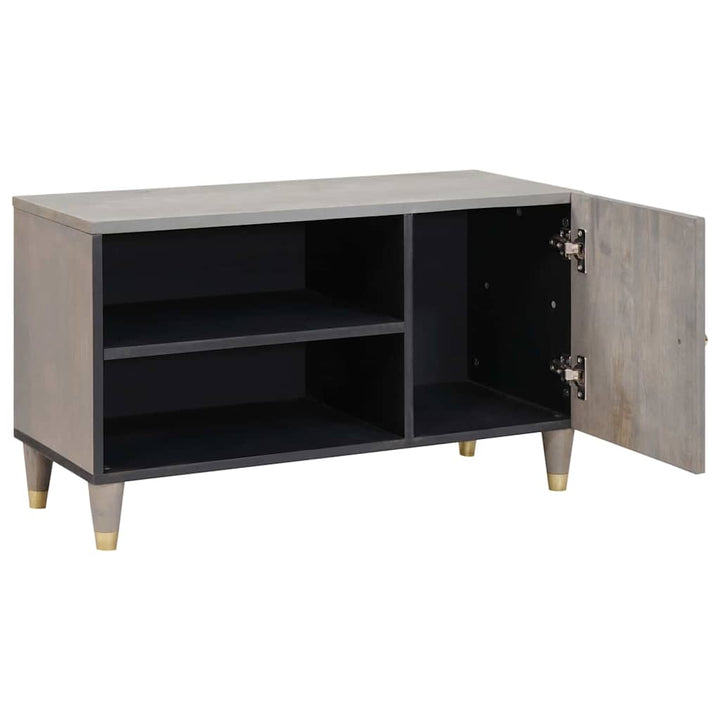 TV-skab Grå 80 x 33 x 46 cm Massivt mangotræ