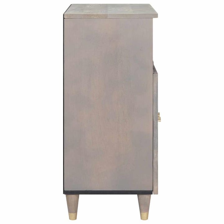 Sideboard Grå og Guld 60 x 33 x 75 cm Massivt mangotræ