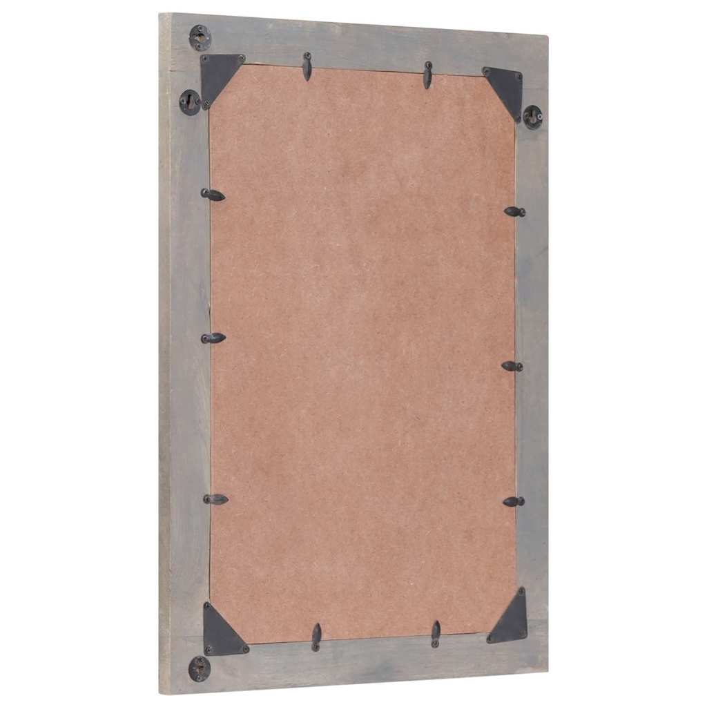 Badeværelsesspejl Grå 70 x 50 x 2,5 cm Glas og Solid Mango træ