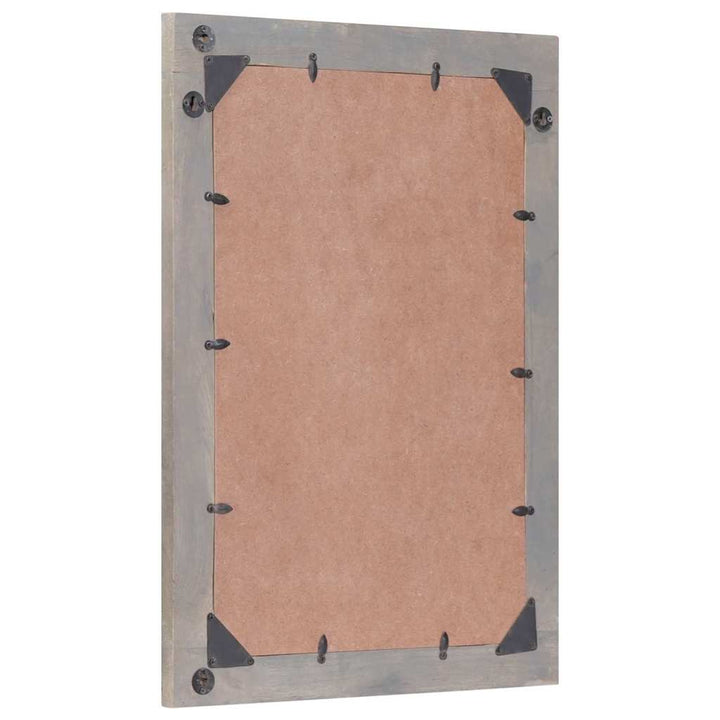 Badeværelsesspejl Grå 70 x 50 x 2,5 cm Glas og Solid Mango træ