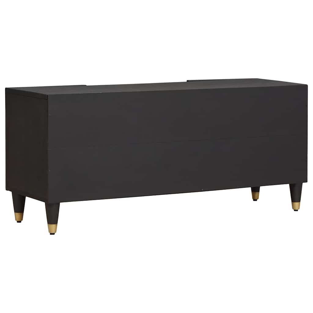 TV-skab med hylde Sort 105 x 33 x 46 cm Massivt mangotræ