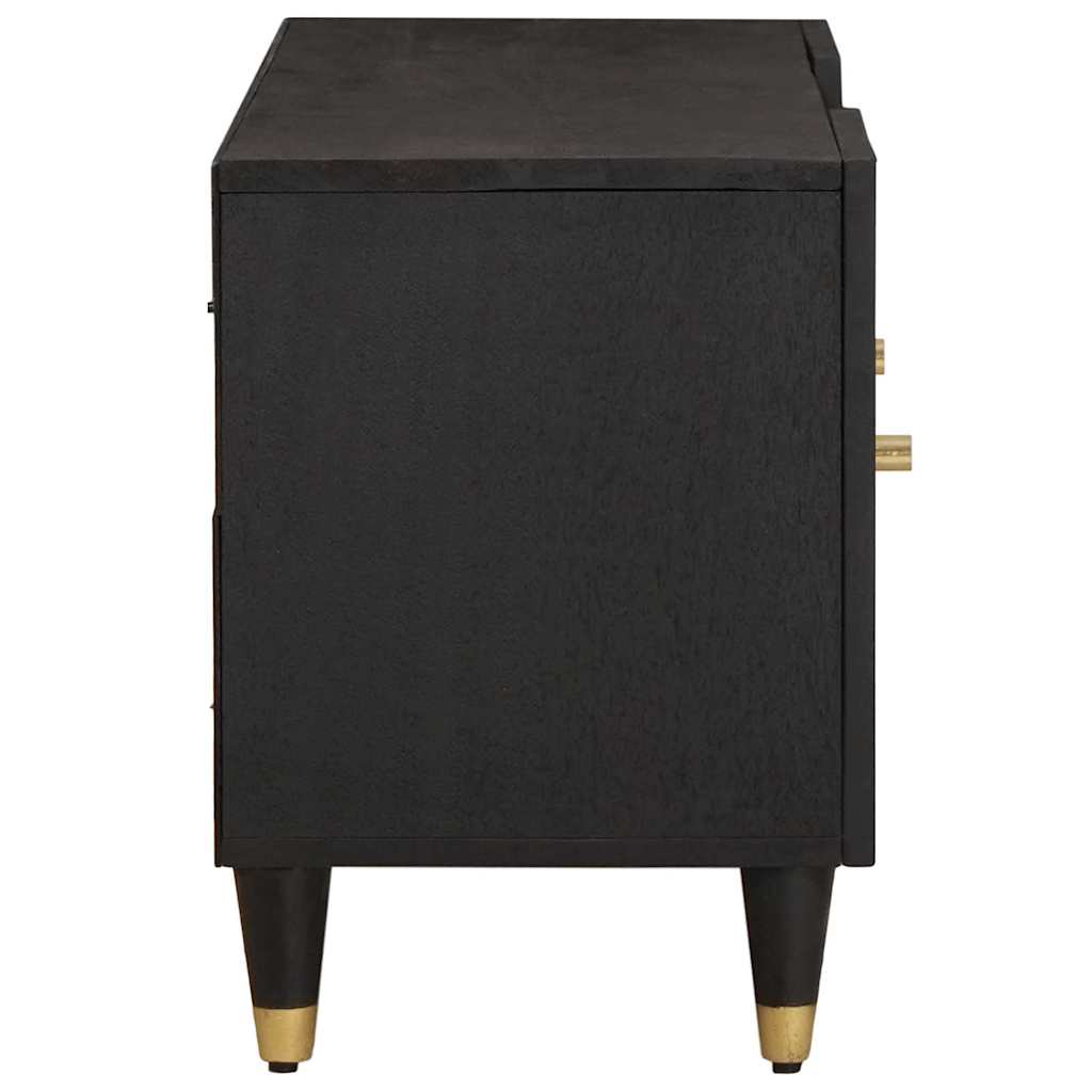TV-skab med hylde Sort 105 x 33 x 46 cm Massivt mangotræ