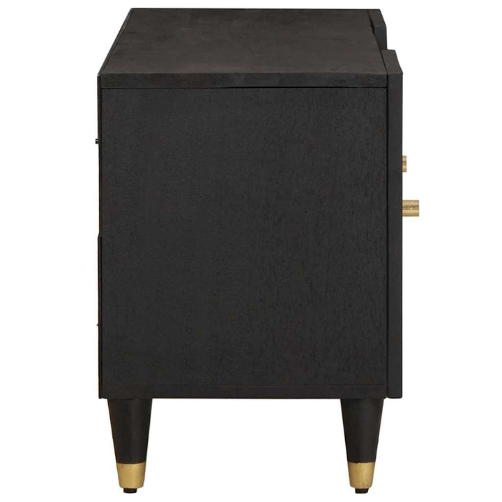 TV-skab med hylde Sort 105 x 33 x 46 cm Massivt mangotræ