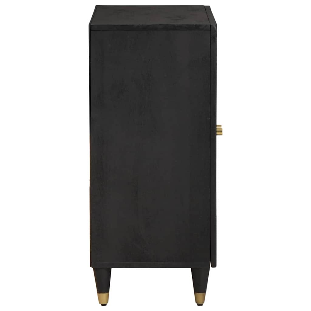 Sideboard Sort 60 x 33 x 75 cm Massivt mangotræ