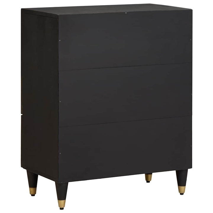 Sideboard Sort 60 x 33 x 75 cm Massivt mangotræ