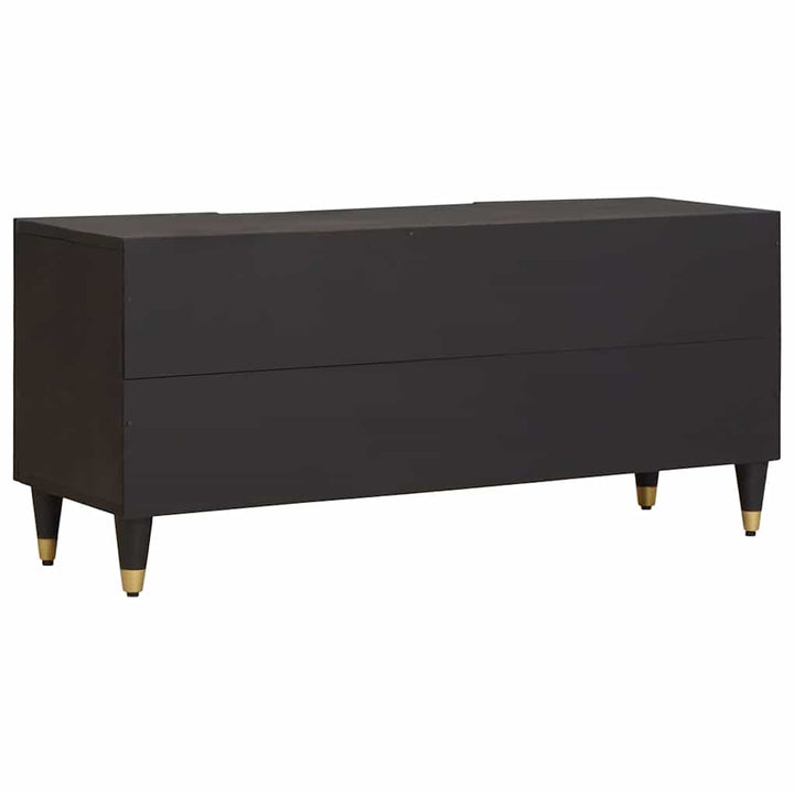 TV-skab med skuffe Sort 105 x 33 x 46 cm Massivt mangotræ
