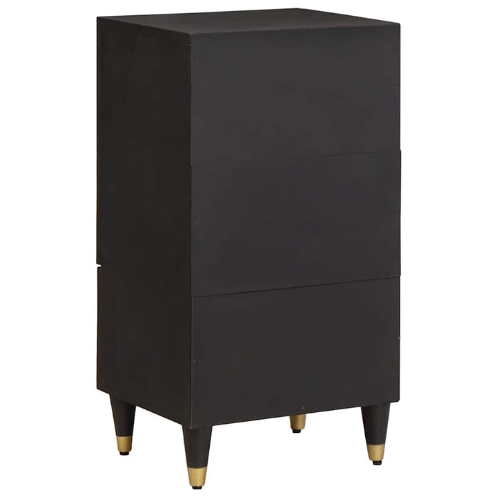 Sideboard med skuffe Sort 40 x 33 x 75 cm Massivt mangotræ