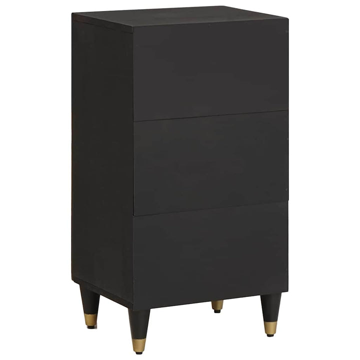 Sideboard med hylde Sort 40 x 33 x 75 cm Massivt mangotræ