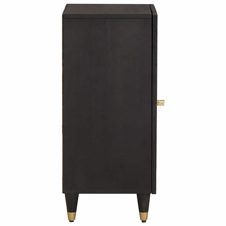 Sideboard med hylde Sort 40 x 33 x 75 cm Massivt mangotræ