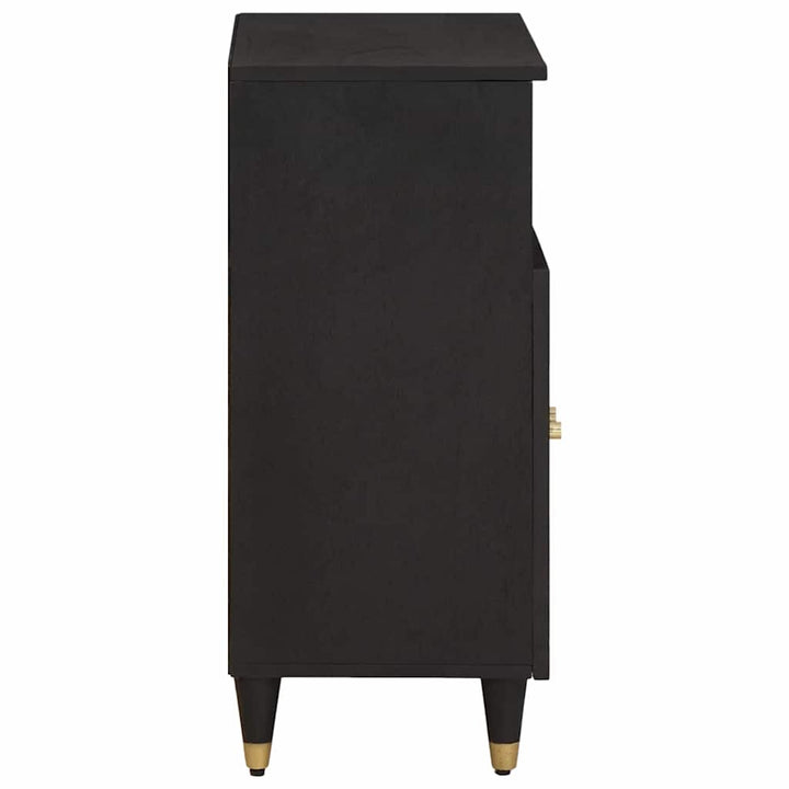 Sideboard med hylde Sort 60 x 33 x 75 cm Massivt mangotræ