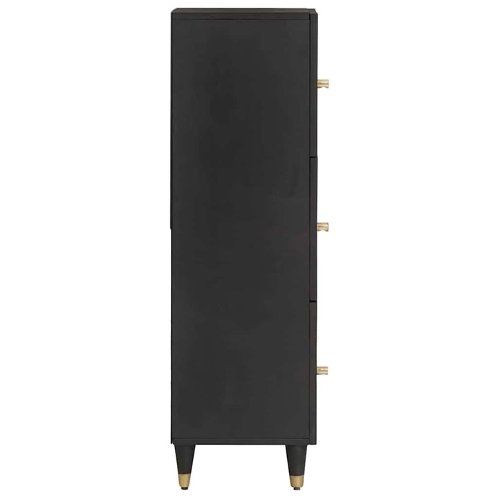 Highboard med hylde Sort 40 x 33 x 110 cm Massivt mangotræ