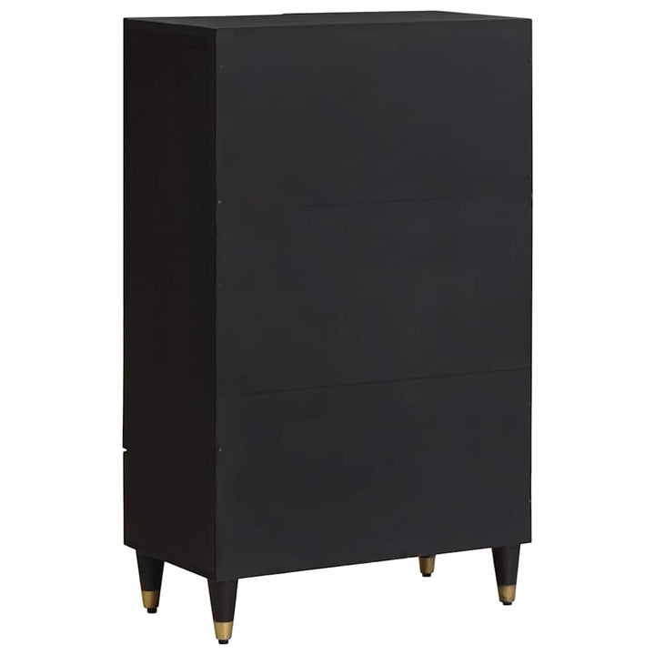 Highboard Sort 60 x 33 x 100 cm Massivt mangotræ
