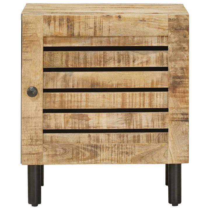 Sengebord 2 stk. Naturfarvet 40 x 33 x 46 cm Massivt mangotræ