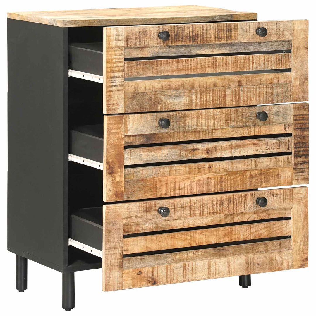 Opbevaringsskabe 60 x 33 x 75 cm Massivt mangotræ Naturfarvet