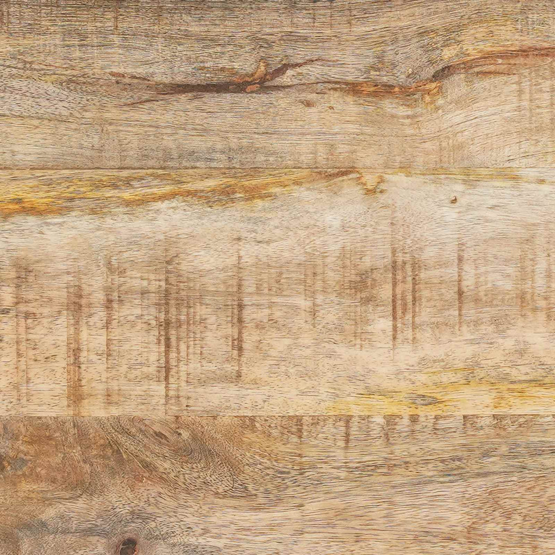 Sofabord Brun og sort 80 x 54 x 40 cm Massivt mangotræ