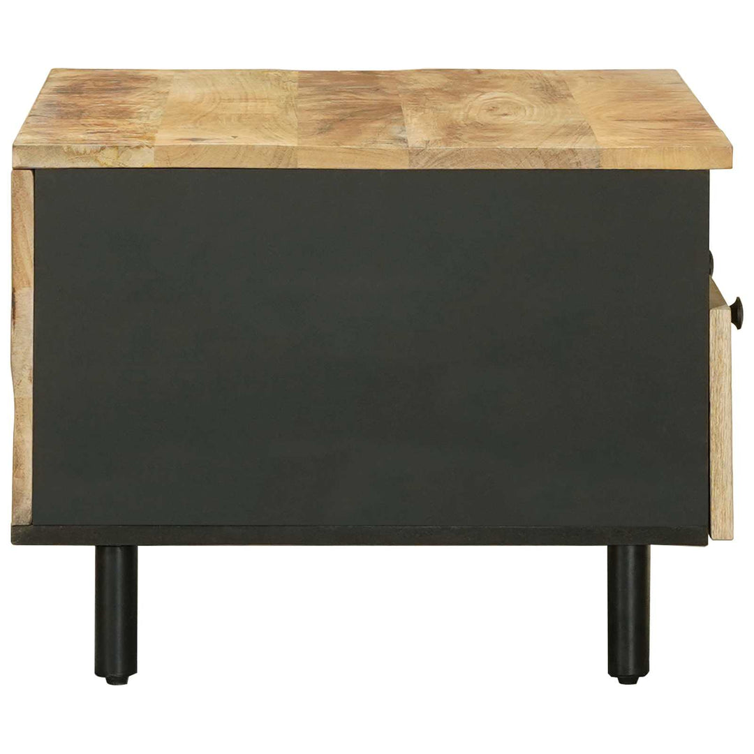 Sofabord Brun og sort 80 x 54 x 40 cm Massivt mangotræ