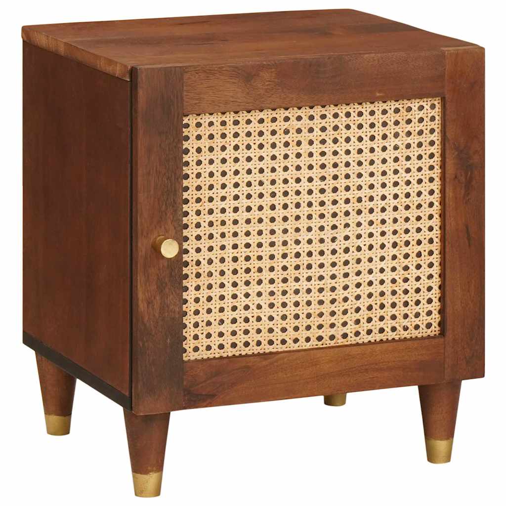 Natskab 2 pcs Brun 40 x 33,5 x 46 cm Massivt akacietræ