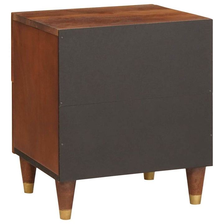 Natskab 2 pcs Brun 40 x 33,5 x 46 cm Massivt akacietræ