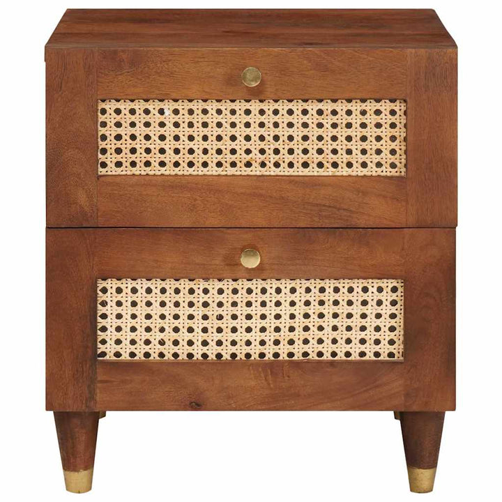 Natskab 2 pcs Brun 40 x 33,5 x 46 cm Massivt akacietræ