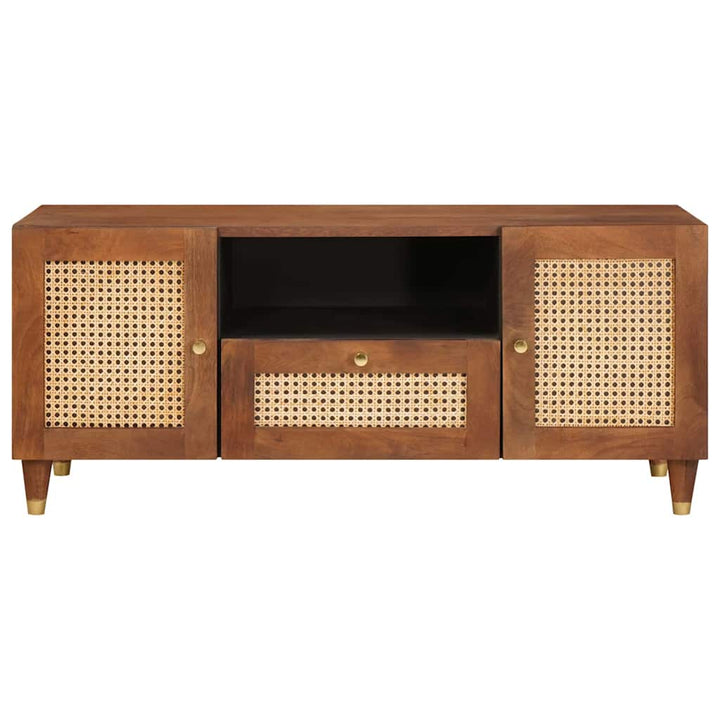 TV-skab med skuffe Brun 105 x 33,5 x 46 cm Massivt mangotræ
