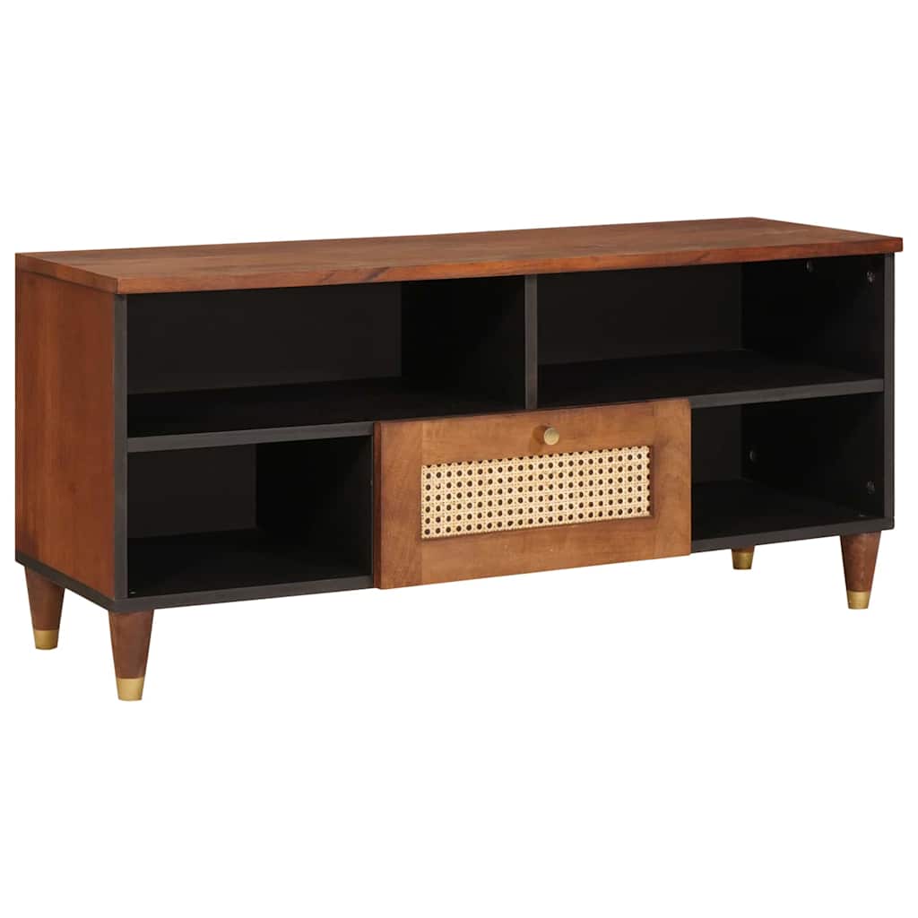 TV-skab med skuffe Brun 100 x 33,5 x 46 cm Massivt mangotræ