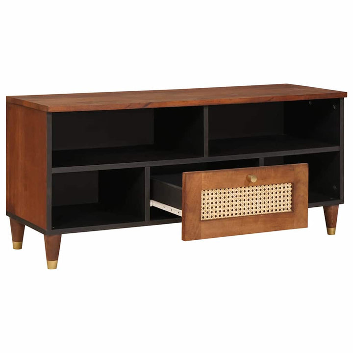 TV-skab med skuffe Brun 100 x 33,5 x 46 cm Massivt mangotræ