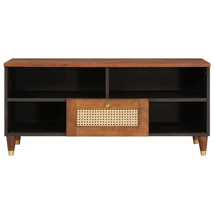 TV-skab med skuffe Brun 100 x 33,5 x 46 cm Massivt mangotræ