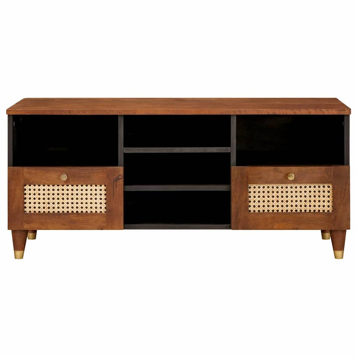 TV-skab med skuffe Brun 100 x 33,5 x 46 cm Massivt mangotræ