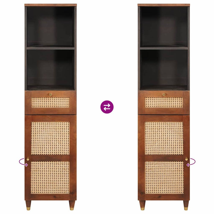 Sideboard med skuffe Brun 38 x 33,5 x 160 cm Massivt mangotræ