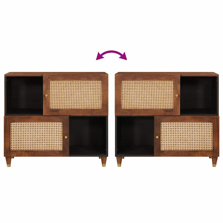 Sideboard Brun 80 x 33,5 x 75 cm Massivt mangotræ