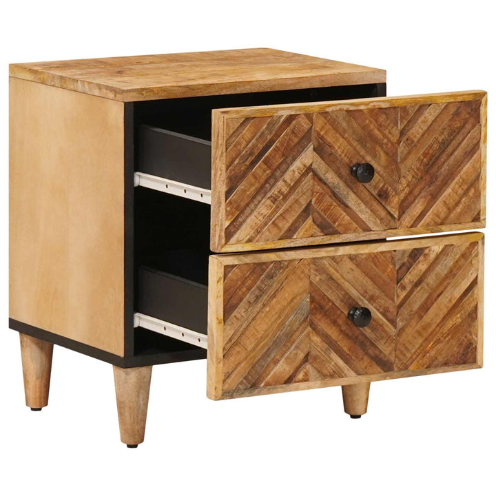 Sengebord 2 pcs Brun 40 x 33,5 x 46 cm Massivt mangotræ