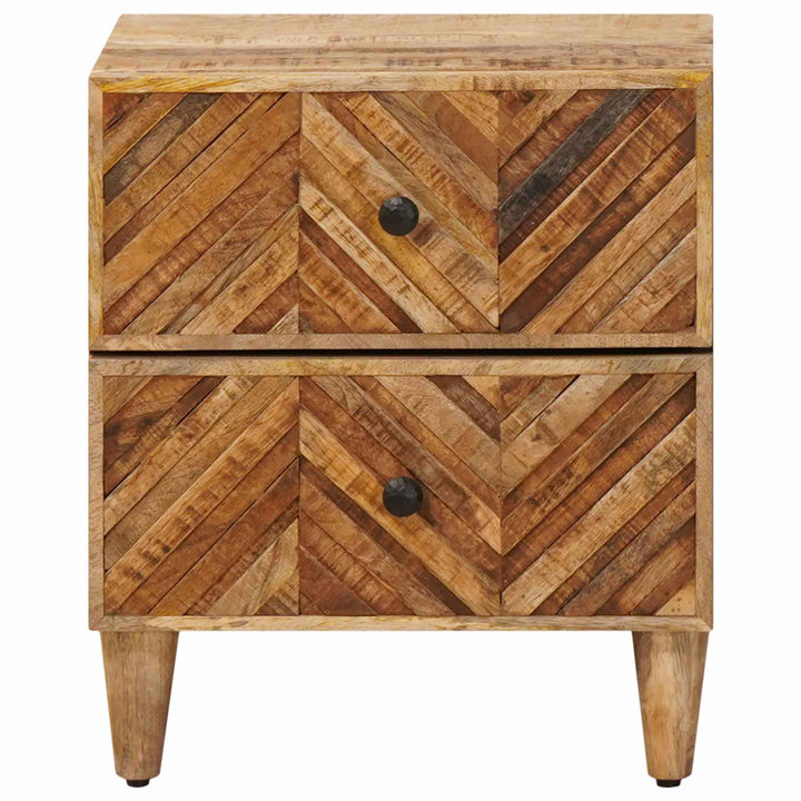 Sengebord 2 pcs Brun 40 x 33,5 x 46 cm Massivt mangotræ