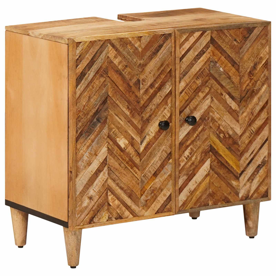 Vaskeskab med opbevaring Brun 62 x 33 x 58 cm Massivt mangotræ
